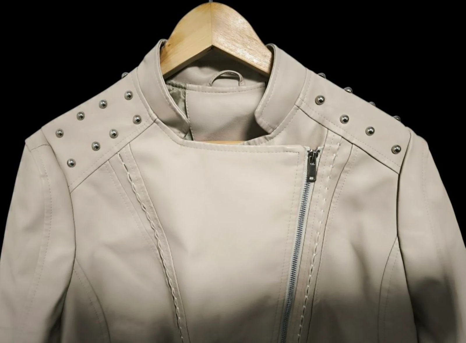 Jaqueta Biker bege – photo 2